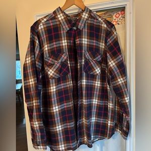 Eddie Bauer Firelight Flannel Shirt, Toffee, Size Extra Large